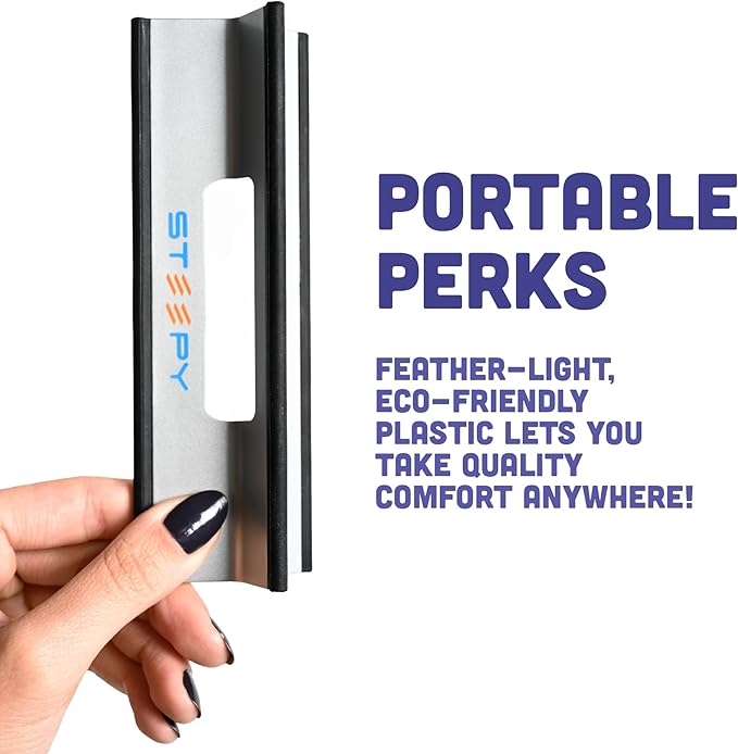 Steepy Laptop Stand for Desk – Adjustable Height, Foldable & Portable Laptop Holder – Ergonomic Computer Stand for Cooling & Comfort – Slip-Proof, Sturdy Design – Universal Fit for 13-17 Inch Devices