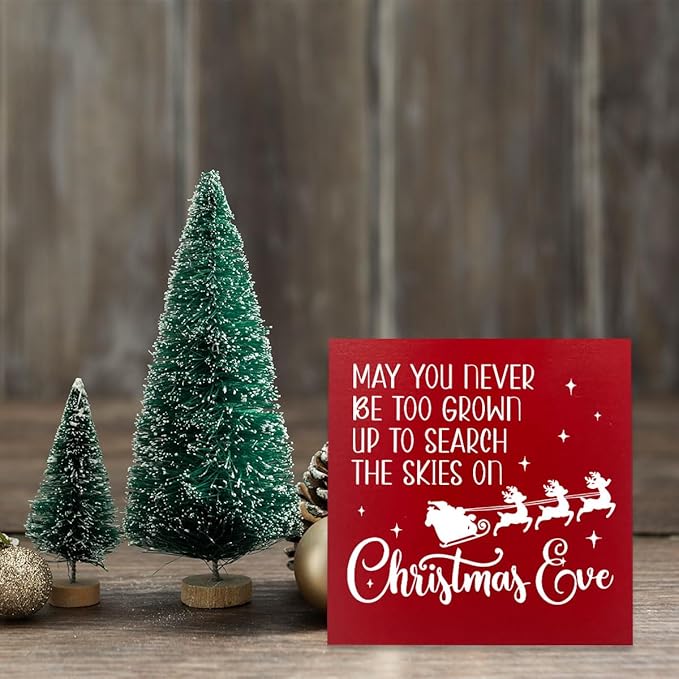 May You Never Be Too Grown Up to Search Christmas Vacation Movie Decor Sign, Xmas Vacation Sign Merry Christmas Decorations 5 x 5 Inch