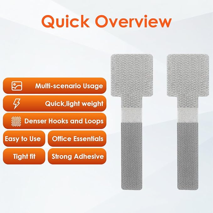 Cord Organizer for Desk, Adhesive Cable Clips, Cable Management Clips, Hook and Loop Cable Ties, Wire Organizers for Cords, Suitable for Office and Home (30)