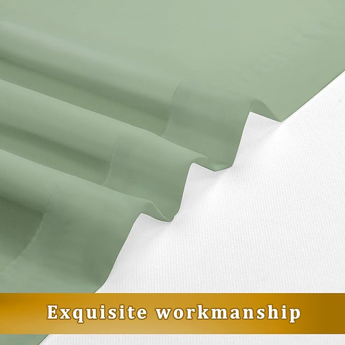 Aiyufneg 2 Panels Sage Green Sheer Valance - Short Fresh Sheer Curtain Valances for Windows Basement Semi Sheer Valances for Kitchen Window, Dual Rod Pocket (Sage Green, 40 by 14 Inches Long)