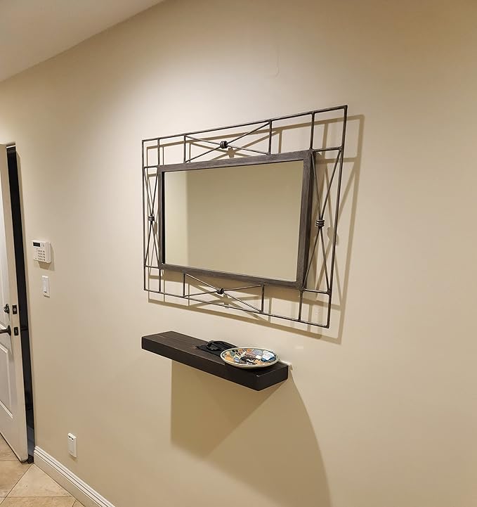 joelsantiques 30 Inch Wooden Floating Shelves for Wall - 30x6x2 in - Made of Natural Wood - Long Heavy Duty Rustic Wall Shelves for Bedroom - Perfect for Living Room, Kitchen - Mocha