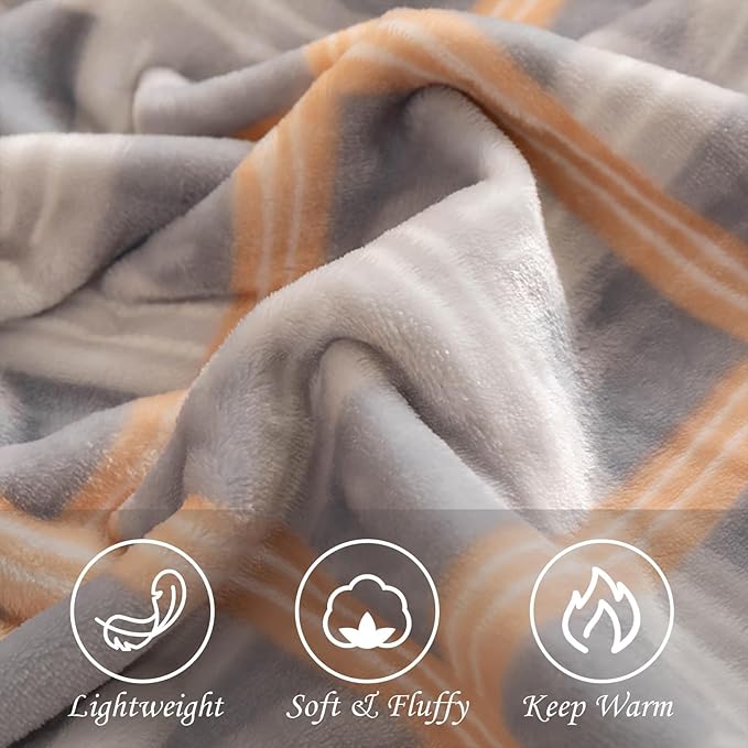 Fleece Bed Blankets Throw Size - Soft Lightweight Plush Fuzzy Cozy Luxury Blanket Microfiber Throw for Couch Bed,All-Season Breathable,40x60 Inches
