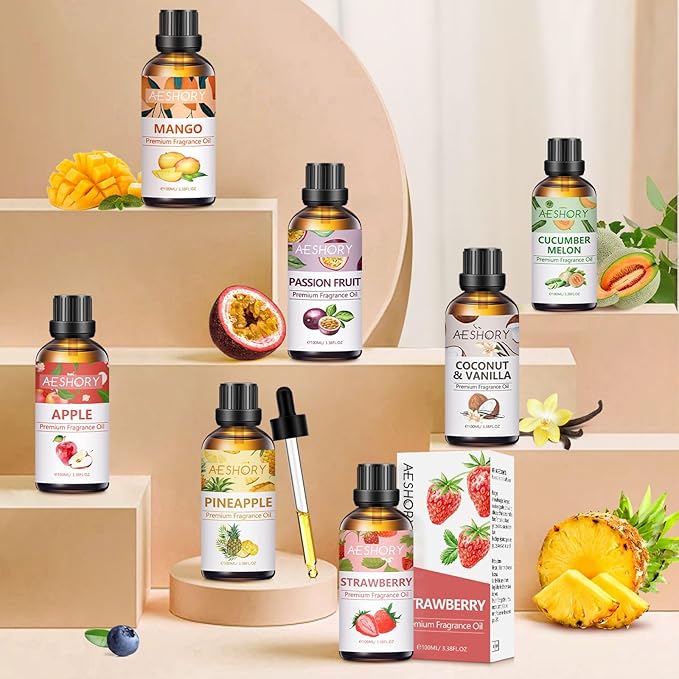 Banana Fragrance Oil 3.38FL.OZ - Aromatherapy Essential Oils for Diffusers for Home, Strawberry Scented Oils for Massage, Soap Candle Making Scents - 100ML