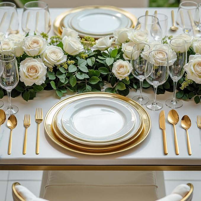 KINGSTONE Gold Silverware Set, 60 Piece Flatware Cutlery Set for 12, 18/10 Stainless Steel Silverware Mirror Polished Dishwasher Safe for Home, Restaurant, Wedding, Party(Gold, 60 pieces for 12)