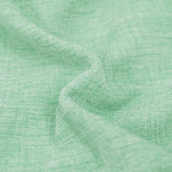 CaliTime Throw Pillow Covers Decorative 22 X 22 Inches Pack of 2 Cozy Chenille Cushion Cases for Couch Sofa Bed Living Room Home Grey Green