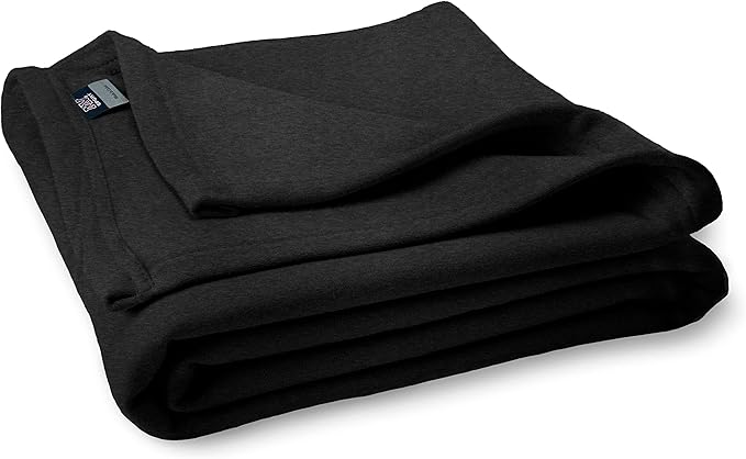 MV Sport Lightweight Sweatshirt Blanket Throw – Warm & Cozy, Breathable Oversized Fleece Knit, Couch, Bed, Travel, Cold Nights, and Outdoors – Soft Light Weight Blanket 54" x 84" Charcoal