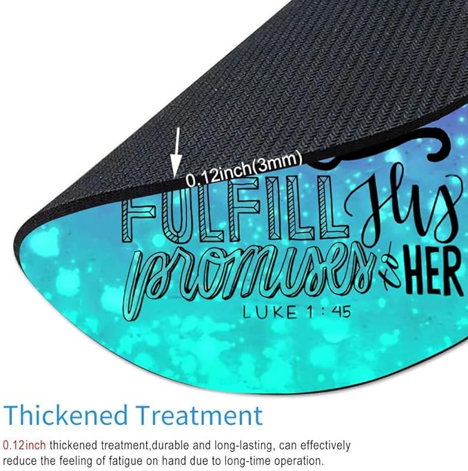 Inspirational Quote ， Gospel of Luke Round Mouse pad Customized Mousepad Non-Slip Rubber Base Mouse Pads for Computers Laptop Office Desk Accessories Mouse pad
