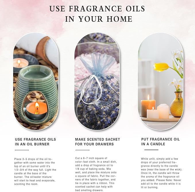 PHATOIL 3.38FL.OZ Apple Fragrance Oils for Aromatherapy, Essential Oils for Diffusers for Home, Perfect for Diffuser, Yoga, Skin Care, DIY Candle and Soap Making - 100ml