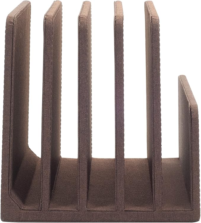 MobileVision Multi Device Stand & Organizer for Smartphones, Tablets and Laptops, Executive Dark Brown, 5 Slots