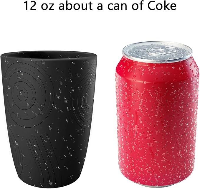 Homienly Wheat Straw Cups Set of 6, 12 OZ Alternative Plastic Cups Reusable, Stackable Drinking Cups, Water Cups, Coffee Cups, Unbreakable Glasses Drinking for Camping, Travel, Party - Black