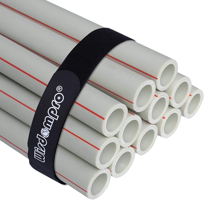 Extra Large 4 Pack 2 x 48 Inches Hook and Loop Strap, Reusable Fastening Cable Tie Down Straps by Wisdompro - Reusable, Durable Functional Cinch Cable Straps for Your Home, Office, Workspace