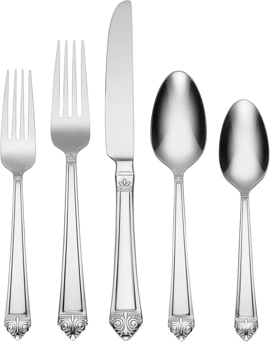 Oneida Eave 20 Piece Everyday Flatware Set, Service for 4, 18/0 Stainless Steel, Silverware Set