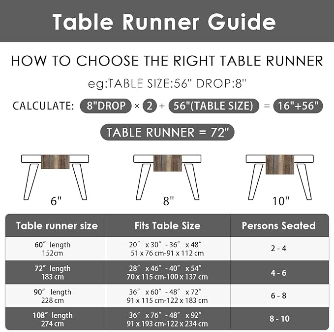 Emvency Farmhouse Table Runner, Abstract Grey and Dark Brown Art Painting for Kitchen Coffee Table Family Dinners Holiday Parties Wedding Events Decor(13x90 inch)