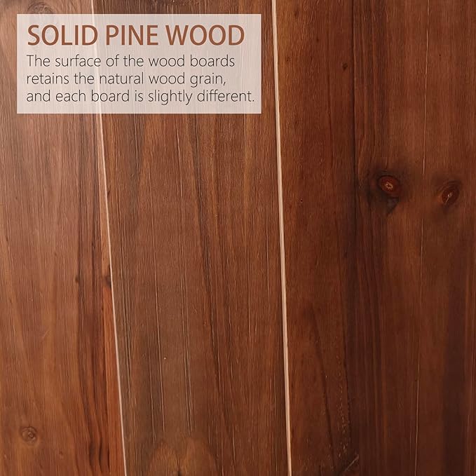 48 inch Long Floating Shelves for Wall,Solid Pine Wood Long Wall Shelves Set of 2,Walnut Color Bookshelf with Retro Iron Brackets for Living Room,Kitchen,Bathroom