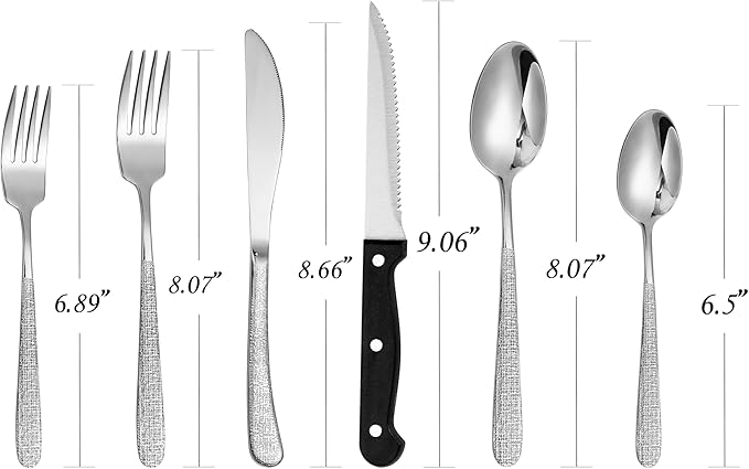 Drill Pattern Tableware Set, 24 Pcs Silverware Set For 4, Food-Grade Stainless Steel Flatware Set, Mirror Polished Cutlery Utensil Set, Include Steak Knife Fork And Spoo, Dishwasher Safe