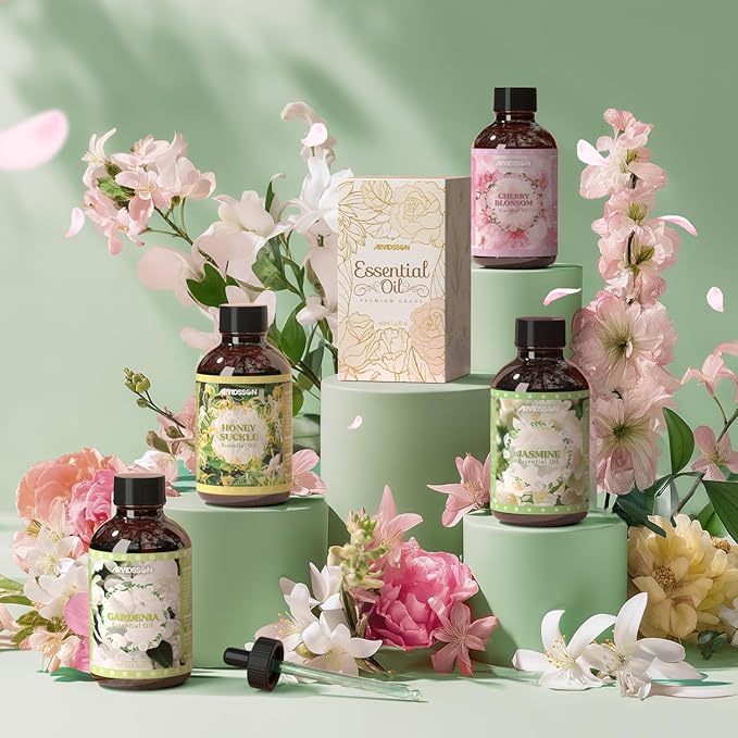 Jasmine Essential Oil 4 Fl Oz (120ml), Pure & Natural Jasmine Oil, Aromatherapy Essential Oils for Diffuser, Candle Making, Room Spray Diffuser Oils, Scented Oil Gift for Women