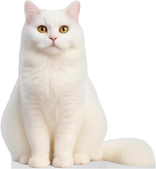 Cat - Snow Lynx Life Size Standee - 2FT Freestanding Coroplast Cutouts | Pets Animal Standup Photo Booths, Birthday & Halloween Decorations