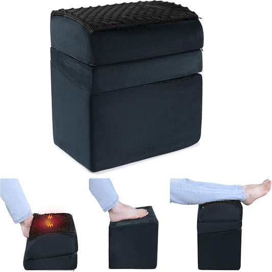 ROYALAY Adjustable Foot Rest for Under Desk at Work with Feet Warm Pocket, Ergonomic Foot Stools for Under Office Desk, Leg Rest for Desk with Machine Washable Cover