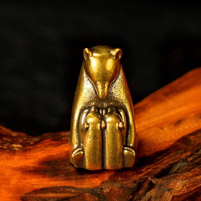 CHOVY BearNurturers Solid Brass Bear Family Sculpture - 100% Handcrafted Mother & Two Cubs Hugging Figurine, Heartwarming Collectible Art for Desk, Unique Gift for Nature & Animal Lovers