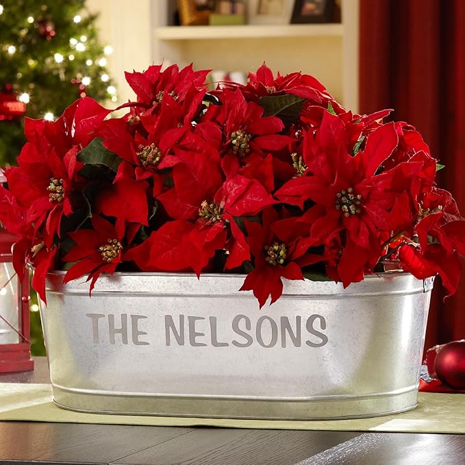 Let's Make Memories Personalized Beverage Tub - Custom Beverage Tub - Unique Entertaining Essential - Galvanized Drink Tub - 20 ¾"L x 11 ¾"W x 7" H - 5.5 Gallons