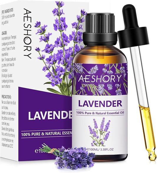 Lavender Essential Oils 3.38FL.OZ - Aromatherapy Essential Oils for Diffusers for Home, Lavender Scented Oils for Massage, Soap Candle Making Scents - 100ML