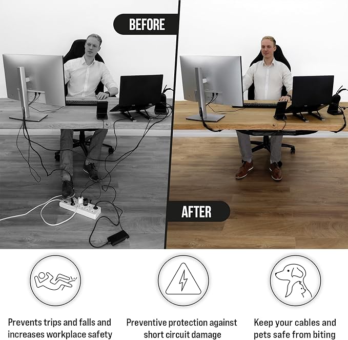 Cable Management net - Under Desk Cable Management Tray - Cable net - Wire Management Under Desk - Cord Organizer