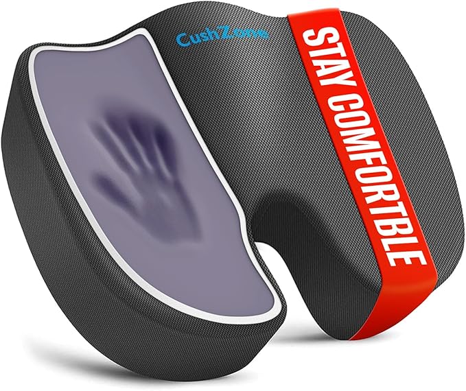 XXL Seat Cushion Office Car Seat Cushion, Memory Foam Cushion for Office Chair, Car Seat, Airplane, Bleacher Non-Slip Chair Pad, Butt Pillow for Desk, Wheelchair, Car