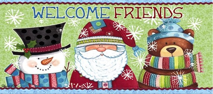 Evergreen Sassafras Fall Christmas Holiday Doormat Insert Bundle & Tray Set of 5, Interchangeable Entrance Door mats Indoor and Outdoor Welcome Mat 30 x 18 Tray Non Slip Backing Low Profile
