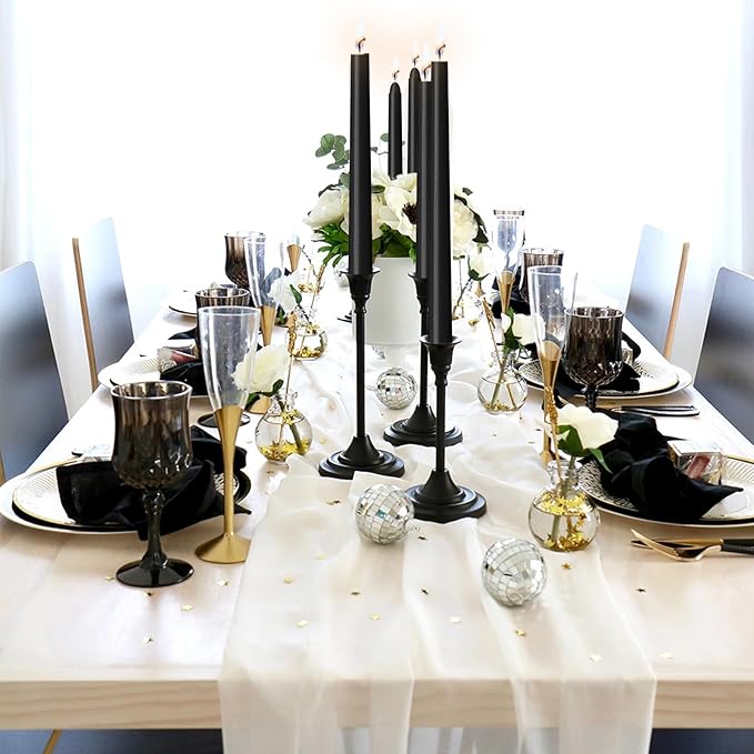Long Taper Candles 6 Pcs Unscented Taper Candlesticks for Dinner Home Decor Kitchen Wedding Birthday Party Decorations