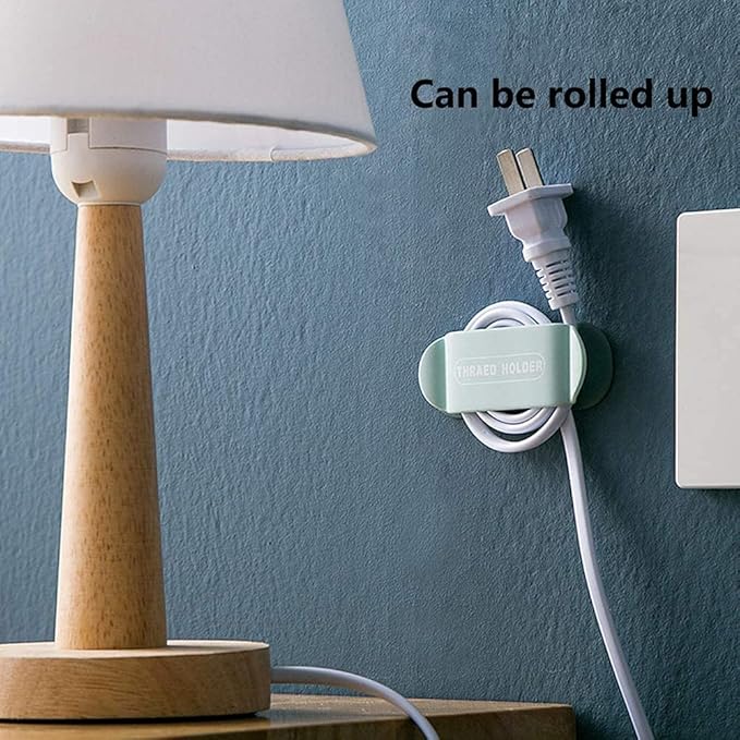 4pcs electrical plug holders,Plug Organizer,phone charger holders for nightstand,charging cord holder wall,car Cable Clips,cord hooks,wire holder for desk,Adhesive kitchen cable management for cords.