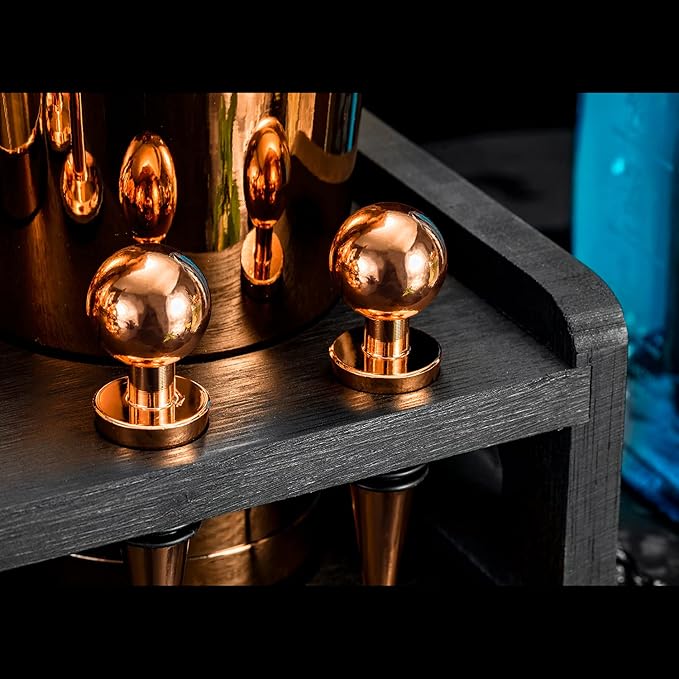 Soing 24-Piece Cocktail Shaker Set,Perfect Home Bartender Kit for Drink Mixing,Stainless Steel Bar Tools with Stand,Velvet Carry Bag & Recipes Cards Included (Rose copper)