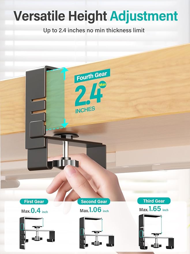 [Upgraded] 42" Under Desk Cable Management Tray, Orapoke Cable Management Under Desk No Drill, Large Fabric Cord Hider for Wire Organization, Cord Organizer Supports Up to 30lbs for Office, Home