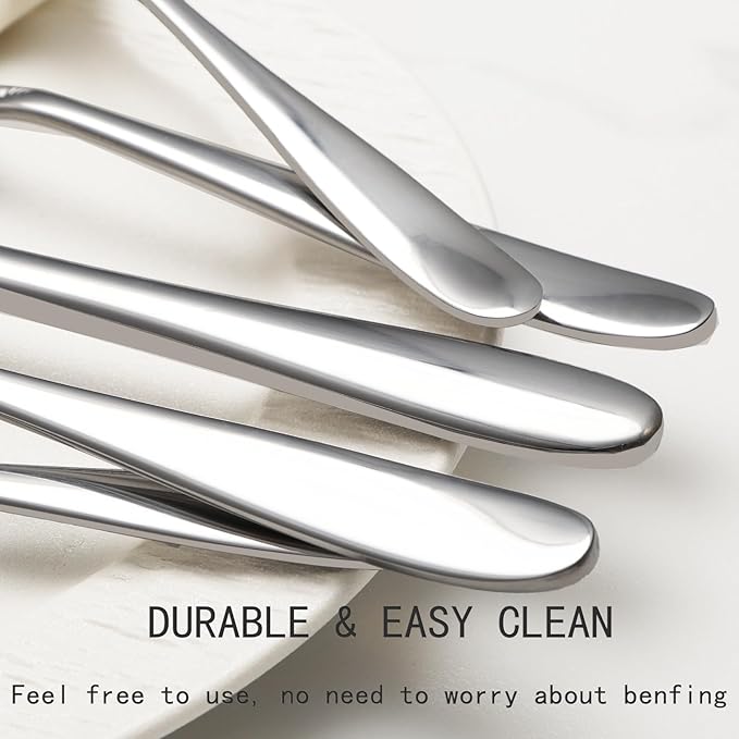 40-Piece Silverware Set, Flatware Set for 8, Food-Grade Stainless Steel Tableware Cutlery Set, Mirror Finished Utensil Sets for Home Restaurant, Forks Spoons and Knives Set, Dishwasher Safe