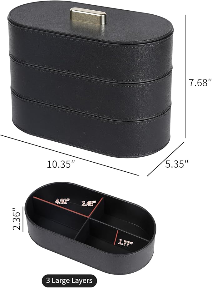 Yesesion Large Cord Storage Organizer with Lid, Plastic Cable Box with 20pcs Wire Ties for Desk Drawer, Home Office Supplies, Electronics, Clips, Clamps, Pens, Phone Chargers, Art Craft (Black)