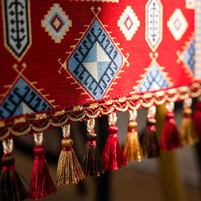 13×72 Inch Table Runner, Retro-Luxury Tassels Series for Kitchen Dining Table Holiday Decoration (Chipset)