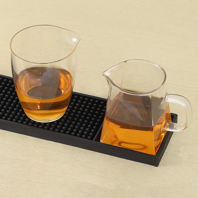 KINJOEK 5PCS 24x3 in Bar Mat, Non Slip Bar Service Spill Mat Drying Mats for Countertop Cocktail Bartender Coffee Beverages