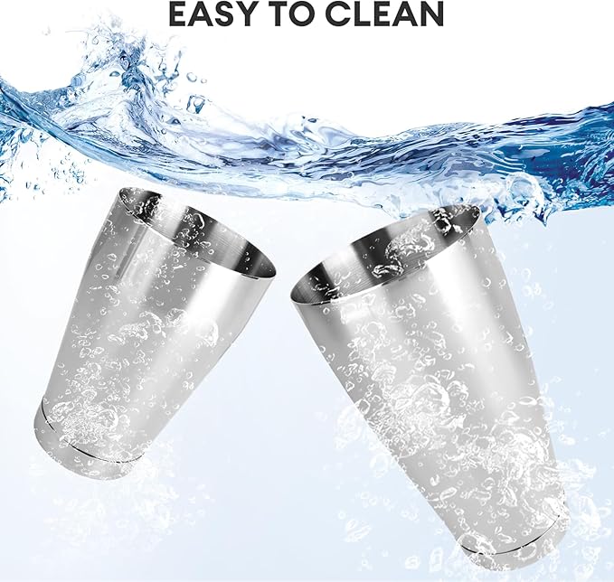 4 Pcs Bar Cocktail Boston Cocktail Shaker Martini Shaker Mixer Basic Tool Cocktail Set Stainless Steel Bar Shaker for Bartender