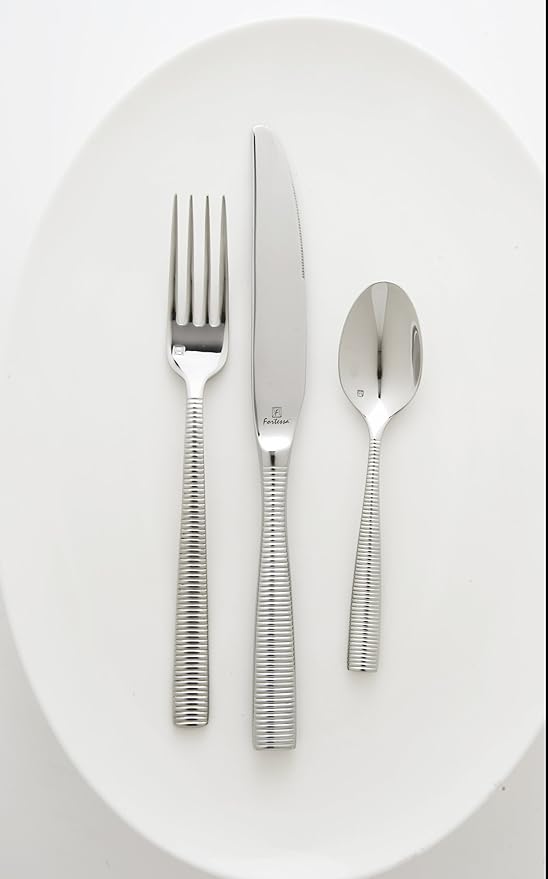 Fortessa Ringo 18/10 Stainless Steel Flatware Solid Handle Table Knife, Set of 12