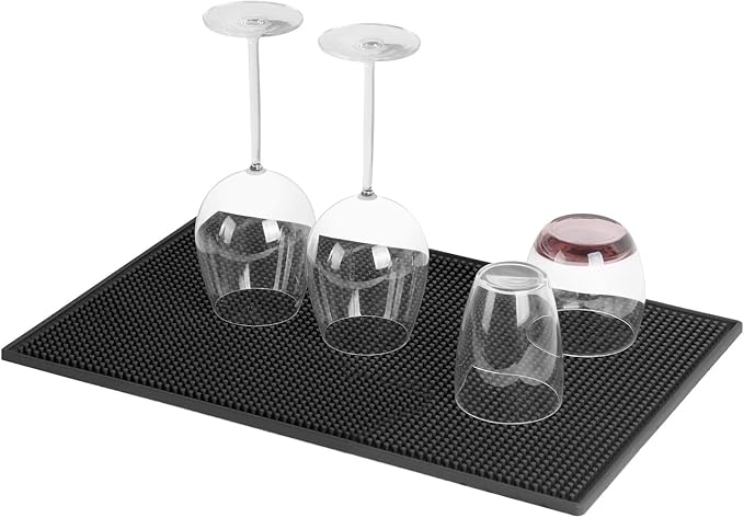 KINJOEK 18 x 12 in Bar Mat, Non Slip Bar Service Spill Mat Drying Mats for Countertop Cocktail Bartender Coffee Beverages