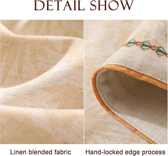 patdrea Designer Tropical Linen Table Runner 71 Inch Long, Yellow Vintage Elegant with Pineapple Pattern Table Mat,Decoration for Kitchen Dining Coffee Table Cover Banquet Christmas , 12"*71"