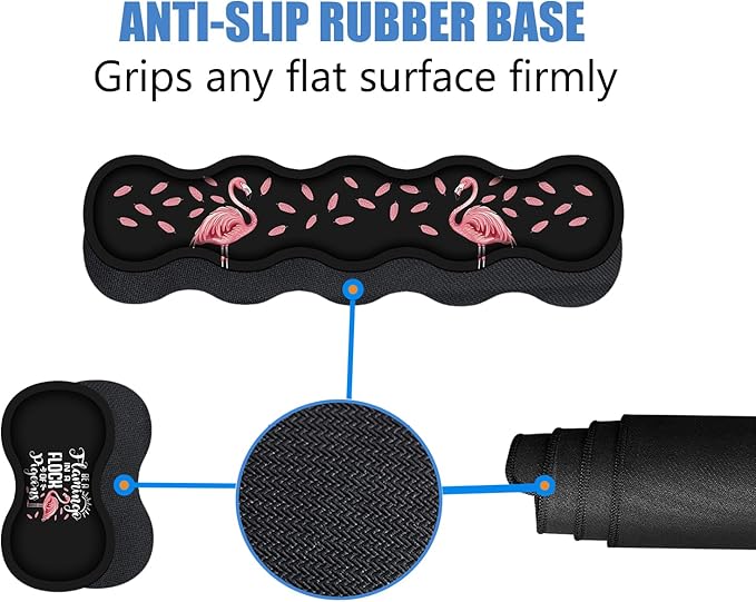 Ergonomic Memory Foam Mouse Pad Wrist Rest Set, Be a Flamingo in a Flock Pigeons Inspirational Quote Large Desk Pad + Keyboard Wrist Rest + Mouse Wrist Cushion + Coaster for Home Office Study Gaming