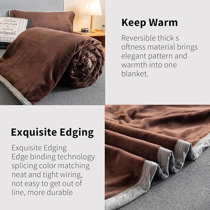 Fleece Bed Blankets Twin Size - Soft Lightweight Plush Fuzzy Cozy Luxury Blanket Microfiber Throw for Couch Bed,All-Season Breathable,60x80 Inches