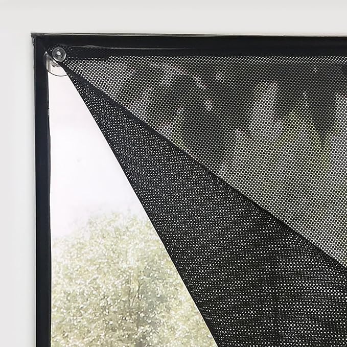 SCHRLING No Drill Cordless Light Filtering Window Shade, Transparent Temporary Shade for Filtering Glare, 39.3" W x 63" L with Suckers, for Living Room, Bedroom