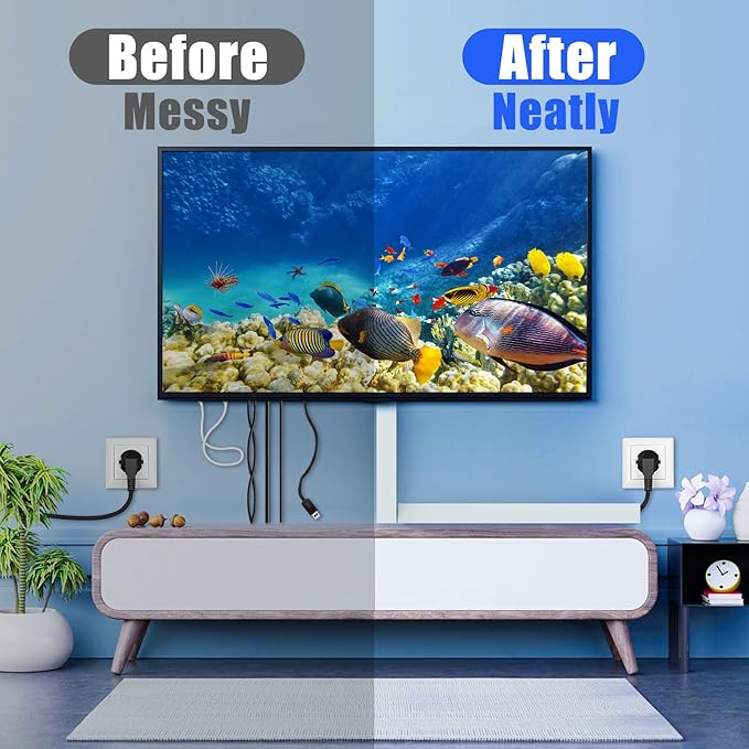 Open Slot Wiring Raceway Cable Duct, 123in Cable Management Channel Cord Track,Desk Wire Channel, Under Desk Cable Management to Hide Cables, Wires for Computers - 8x15.4in x1.18in x1.57in