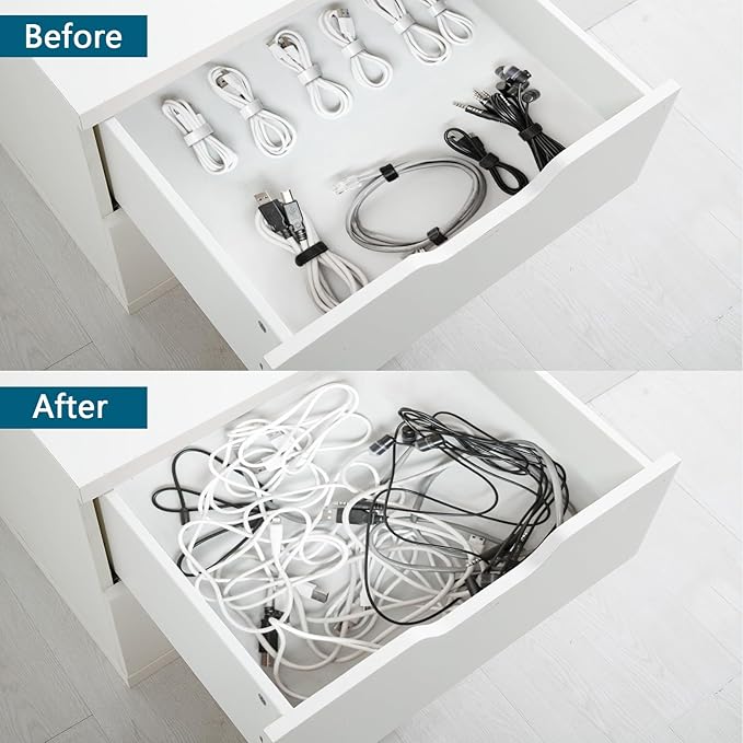 50PCS 6 Inch Reusable Cable Ties,Adjustable Cable Management,Cord Organizer,Cable Organizer,Multi-Purpose Wire Ties(Multi-color)