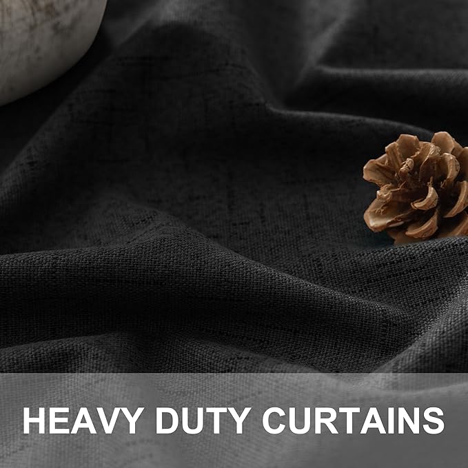 72 Inch Blackout Curtains for Living Room 2 Panel Burg Complete Black Out Thermal Insulated Darkening Back Tab Pleated Lightweight Noise Reducing Saver Energy Saving Long Curtain for Bedroom 72 Length