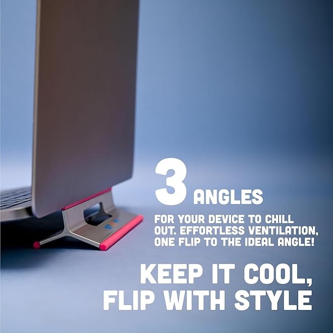 Steepy Portable Laptop Stand for Desk – Adjustable Height, & Portable Laptop Holder – Ergonomic Computer Stand for Cooling & Comfort – Slip-Proof, Sturdy Design – Universal Fit for 13-17 Inch Devices
