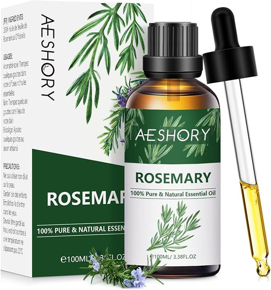 Rosemary Essential Oils 3.38FL.OZ - Aromatherapy Essential Oils for Diffusers for Home, Rosemary Scented Oils for Massage, Soap Candle Making