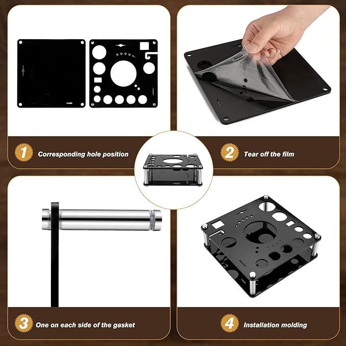 KINGROW Cocktail Shaker Set 29-Piece Bartender Kit with Rotating Stand | Bar Set Drink Mixer Set with All Essential Accessory Tools for Drink Mixing, Home, Bar, Party |Black