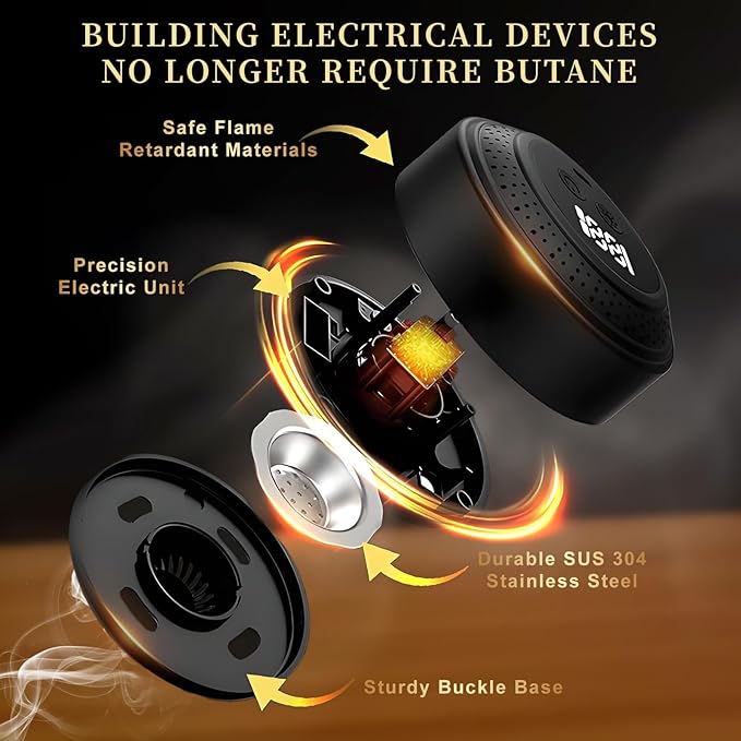 Electric Whiskey Smoker Kit with 5-Color LED Lighting & 6 Wood Chips, No Butane Old Fashioned Smoker Kit Bartender Kit for Cocktail Shaker, Cocktail Smoker Kit for Fathers Day, Gifts for Him